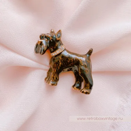 ERWIN PEARL Брошь «Собака шотландский терьер»