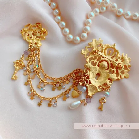 KIRKS FOLLY Брошь-шатлен «Ключи к сердцу»