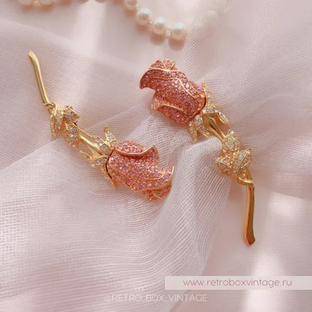 NOLAN MILLER Брошь «Нежная кристальная роза»