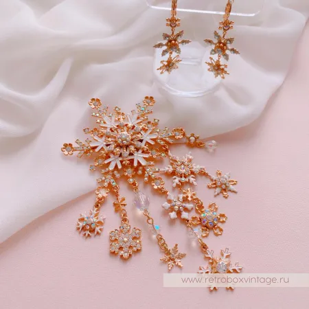 KIRKS FOLLY Брошь и серьги «Метелица»