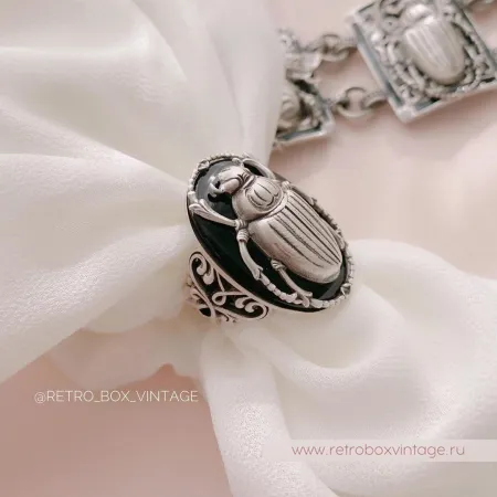 SWEET ROMANCE Кольцо «Скарабей: серебро»