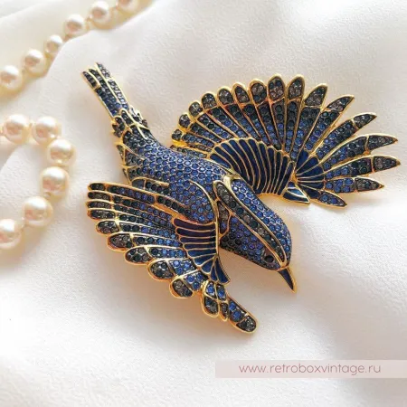 JOAN RIVERS Брошь «Синяя птица»