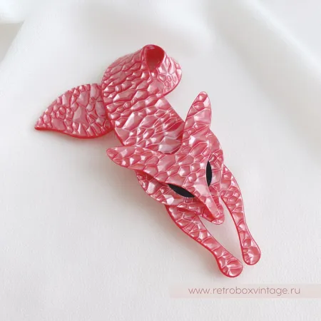 LEE STEIN Брошь «Розовая лиса»