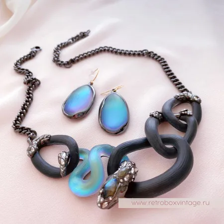 ALEXIS BITTAR Комплект «Магические имперские змеи: колье и серьги»