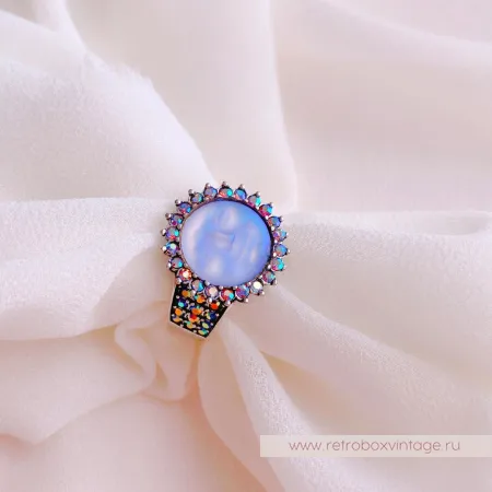 KIRKS FOLLY Кулон на цепочке «Голубая луна»