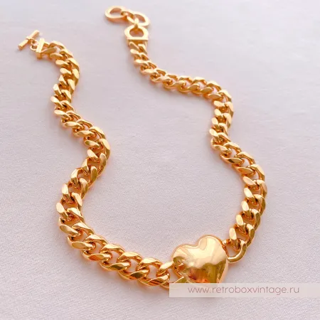 UVELINA Ожерелье-цепь "Золотое сердце"