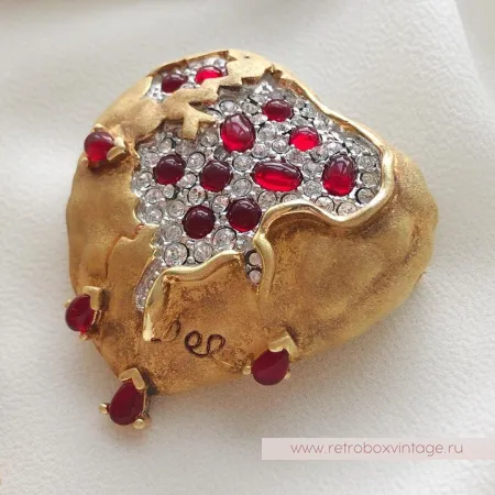 JoiES SALVADOR DALI Брошь «Гранатовое сердце»