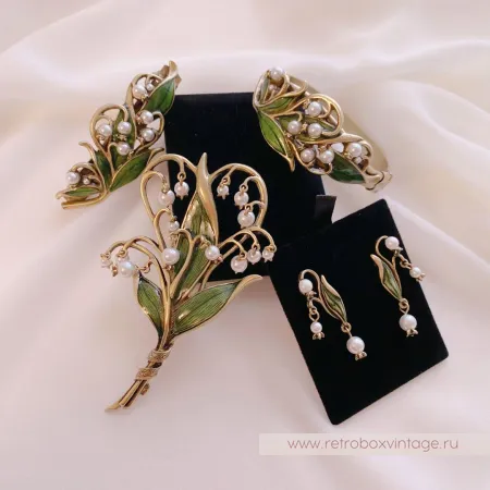 SWEET ROMANCE Заколка-автомат «Жемчужные ландыши»