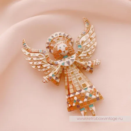 BOB MACKIE Брошь «Мозаичный ангел-хранитель»