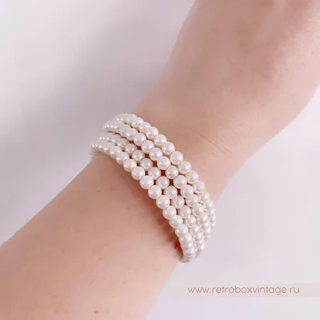 CAROLEE Браслет-спираль "Жемчужная грация"