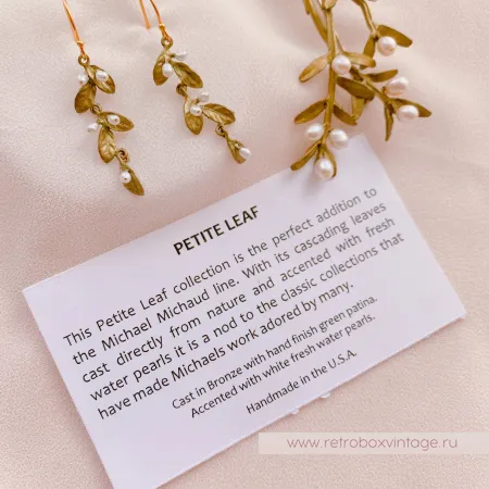 MICHAEL MICHAUD Брошь "Ароматные травы: с натуральным жемчугом"