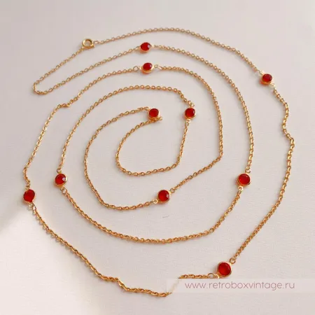 Нить с безелями «Алый цвет» NO NAME 