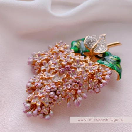 JOAN RIVERS Брошь «Ветка сирени»