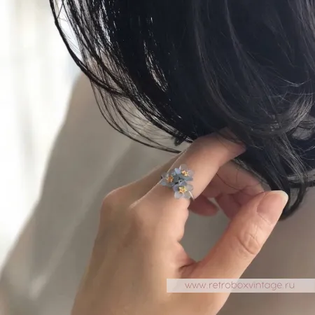 MICHAEL MICHAUD Кольцо "Три голубых незабудки"