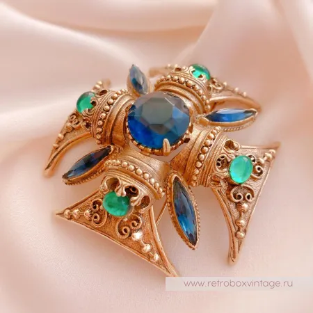 FLORENZA Брошь-кулон «Мальтийский крест»