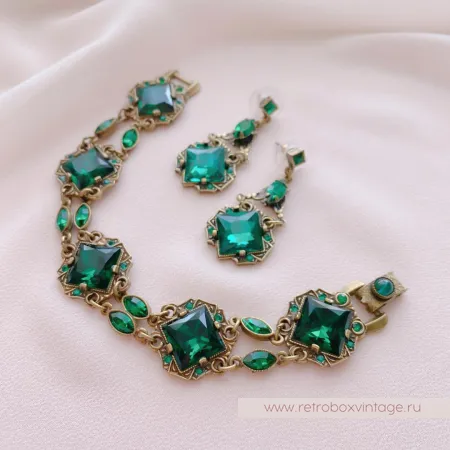 SWEET ROMANCE Браслет «Клеопатра: изумрудные в бронзе»