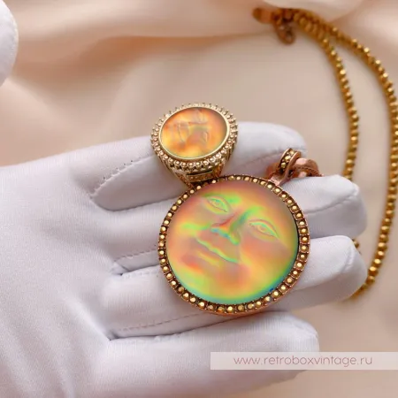 KIRKS FOLLY Кольцо «Лунная нимфа: хамелеон радуга»