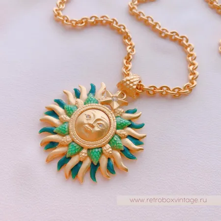 BOB MACKIE Кулон на цепочке «Лесное солнце любви»