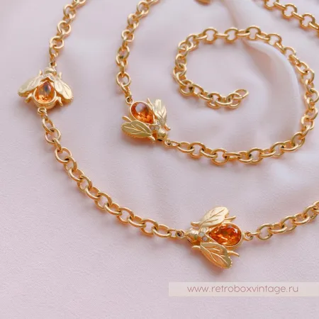 JOAN RIVERS Ожерелье «Сладость меда с пчелками»