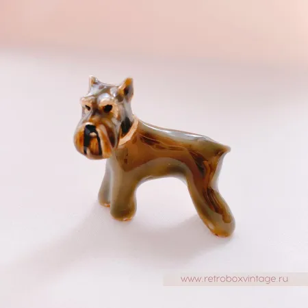 ERWIN PEARL Брошь «Собака шнауцер»