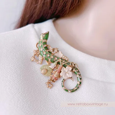 KIRKS FOLLY Брошь «Ящерка - хозяйка медной горы»