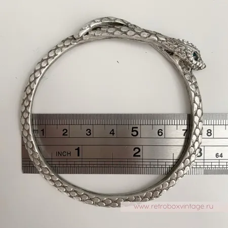 SWEET ROMANCE Браслет-обруч «Змея-хранительница: серебро»
