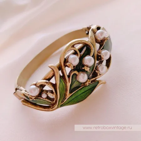 SWEET ROMANCE Браслет-каф «Жемчужные ландыши»