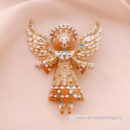 BOB MACKIE Брошь «Мозаичный ангел-хранитель»