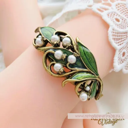 SWEET ROMANCE Браслет-каф «Жемчужные ландыши»