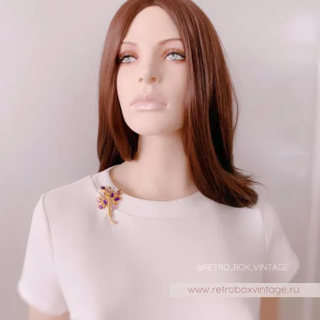 TRIFARI Брошь «Фиолетовая веточка»