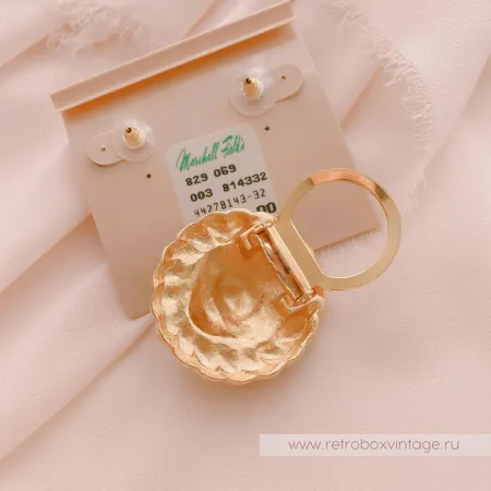 ANNE KLEIN Клип и серьги «Золотые львы: курглые со жгутиками»