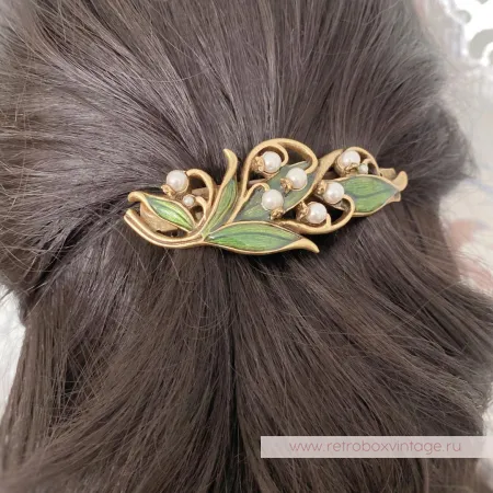 SWEET ROMANCE Заколка-автомат «Жемчужные ландыши»