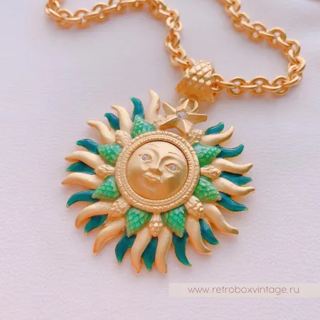 BOB MACKIE Кулон на цепочке «Лесное солнце любви»