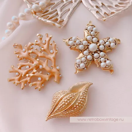 ST.JOHN Брошь «Кораллы»