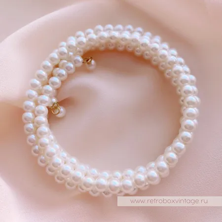CAROLEE Браслет-спираль "Жемчужная грация"