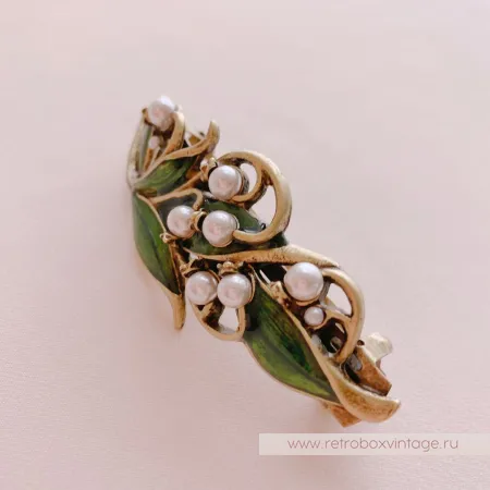 SWEET ROMANCE Заколка-автомат «Жемчужные ландыши»