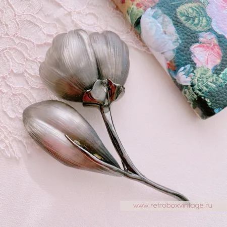 ALEXIS BITTAR Брошь "Пепельный тюльпан" Эксклюзив