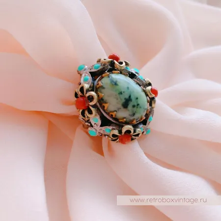 SWEET ROMANCE Кольцо «Мохаве с натуральной бирюзой»