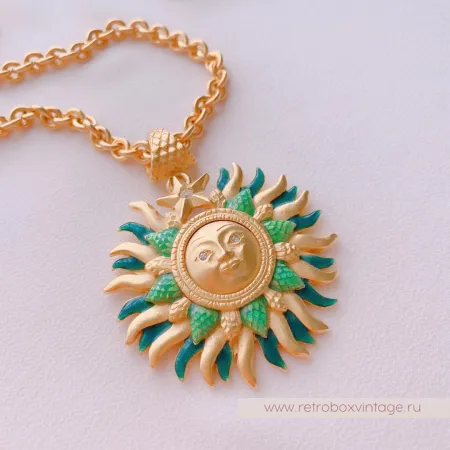 BOB MACKIE Кулон на цепочке «Лесное солнце любви»