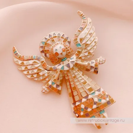 BOB MACKIE Брошь «Мозаичный ангел-хранитель»