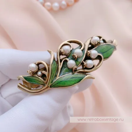 SWEET ROMANCE Заколка-автомат «Жемчужные ландыши»