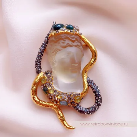 ALEXIS BITTAR Брошь «Медуза камея»