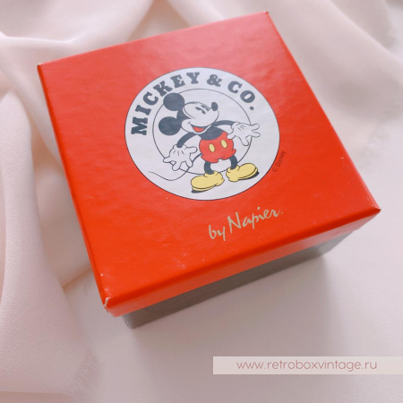 NAPIER / DISNEY Комплект брошей-пин «Сладкая парочка: Микки и Минни золото»