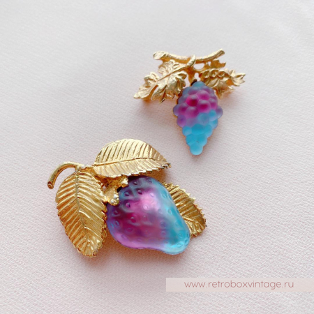 NAPIER Брошь винтажная «Земляника»