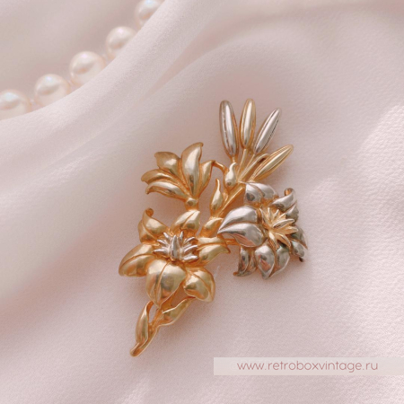 MMA Брошь-кулон «Букет лилий»