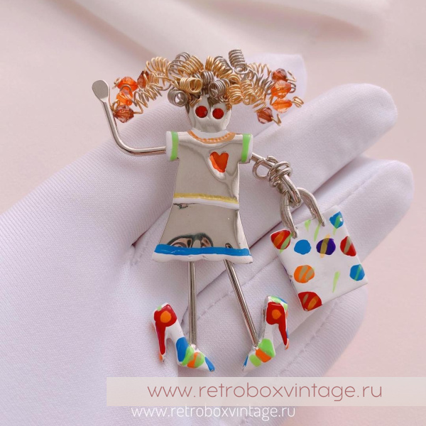 CARRETTE BY GANZ Брошь «Кудряшка модница»