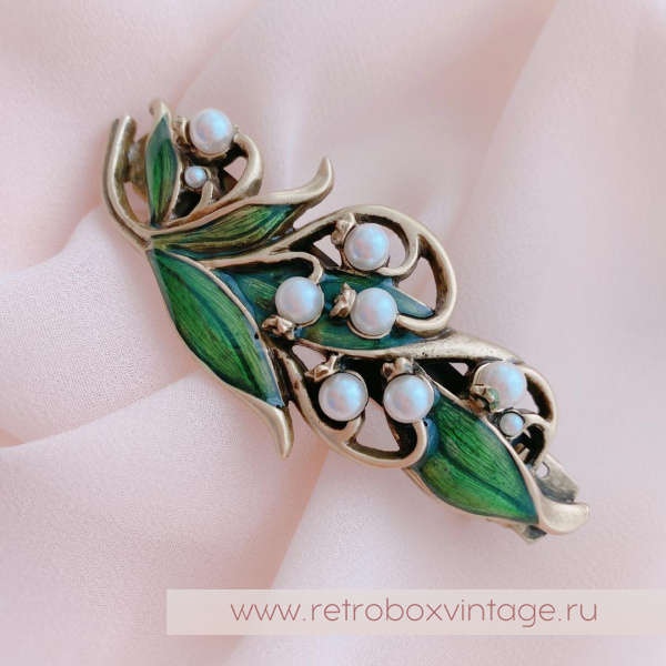 SWEET ROMANCE Заколка-автомат «Жемчужные ландыши»