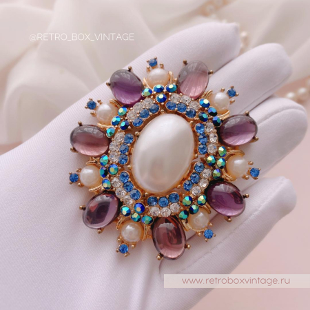 JOAN RIVERS Брошь «Аметистовая нежность» (уценка)
