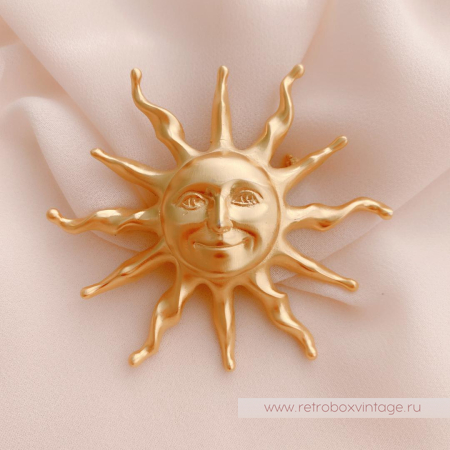 ANNE KLEIN Брошь «Золотое солнце»