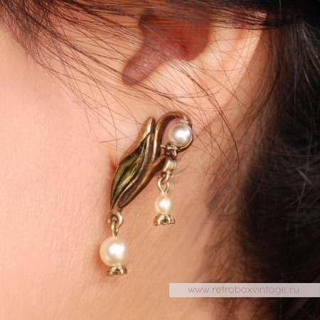 SWEET ROMANCE Серьги-гвоздики «Жемчужные ландыши» (архив)